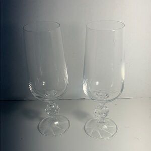 Elegant Clear Crystal Wine Glass Set 7 1/2 inch